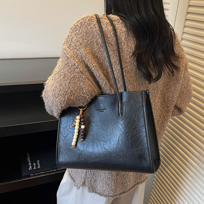 Damen Sportliche Shopper-Tasche mit charmantem Anhänger Nord Taschen