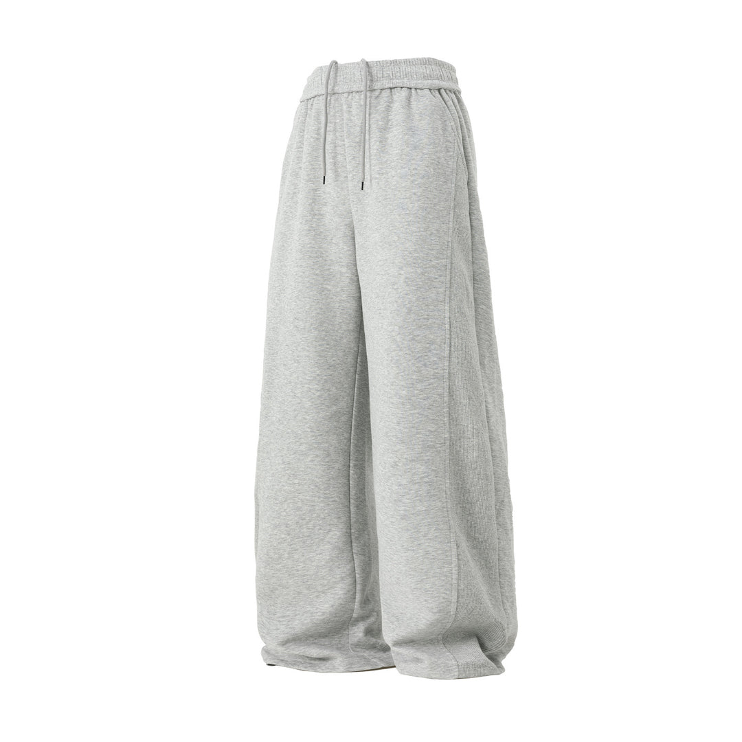 Damen Extraweite Sweatpalazzo-Hose aus French-Terry mit Tunnelzug und Seitenrippe Nord Taschen