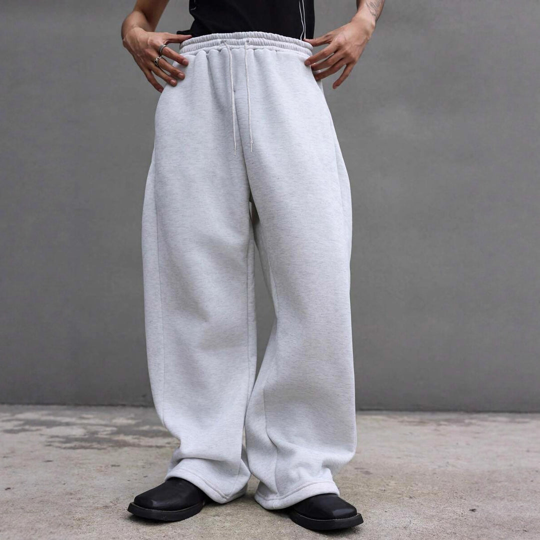 Herren Weite Oversize-Sweatpants mit Tunnelzugbund, Fleece-Innenfutter & Eingrifftaschen Nord Taschen
