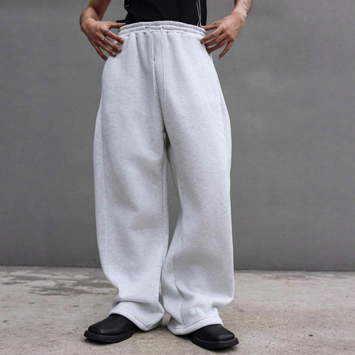 Herren Weite Oversize-Sweatpants mit Tunnelzugbund, Fleece-Innenfutter & Eingrifftaschen Nord Taschen