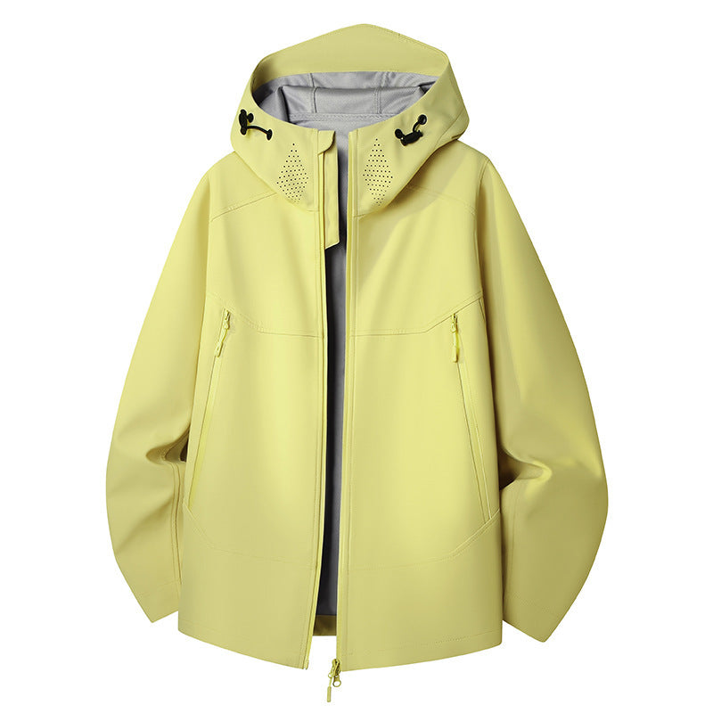 Damen Wasserdichte Softshell-Outdoorjacke mit minimalistischer Silhouette und Belüftungsperforation am Kragen Nord Taschen