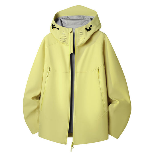 Damen Wasserdichte Softshell-Outdoorjacke mit minimalistischer Silhouette und Belüftungsperforation am Kragen Nord Taschen