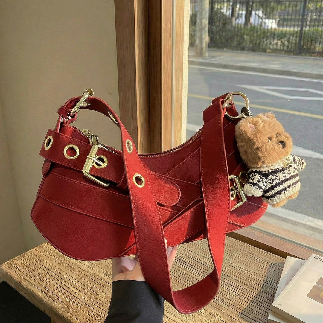 Damen Umhängetasche mit verspieltem Tieranhänger und elegantem Design Nord Taschen
