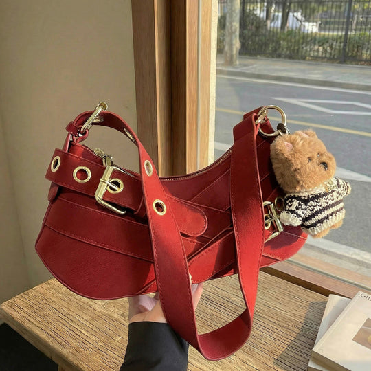 Damen Umhängetasche mit verspieltem Tieranhänger und elegantem Design Nord Taschen