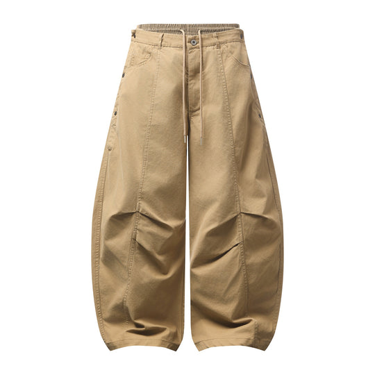 Damen Weite Culotte-Hose mit elastischem Tunnelzugbund und Cargo-Details Nord Taschen