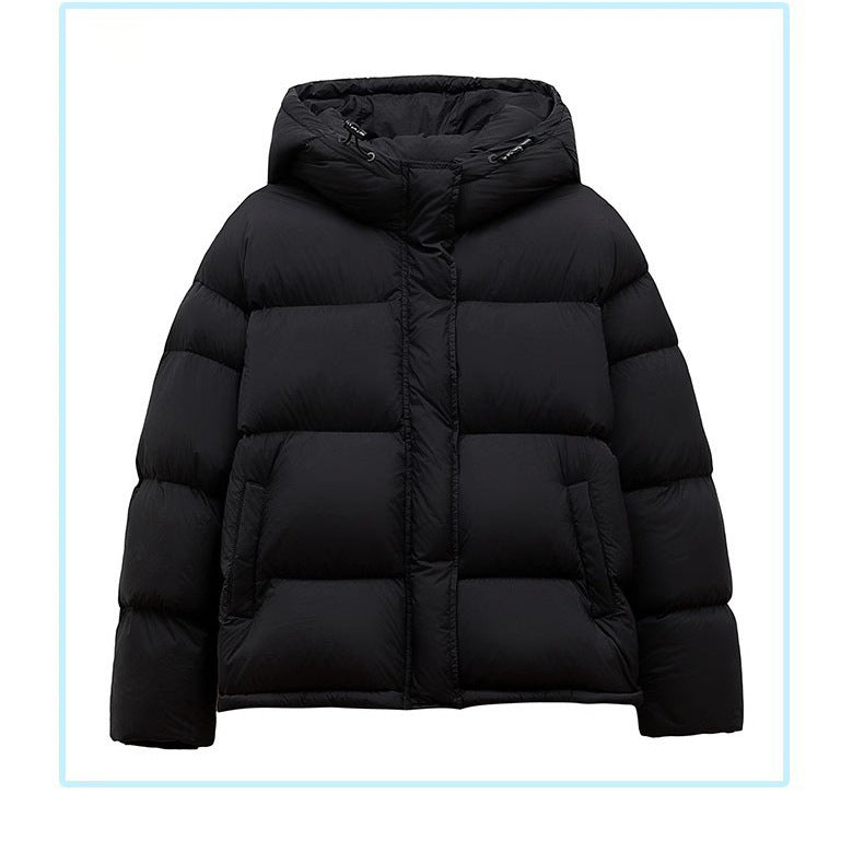 Damen Stilvolle Daunenjacke mit Kapuze Nord Taschen