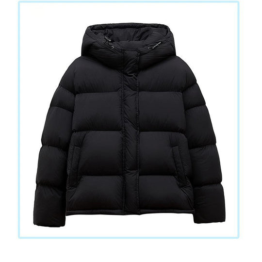 Damen Stilvolle Daunenjacke mit Kapuze Nord Taschen