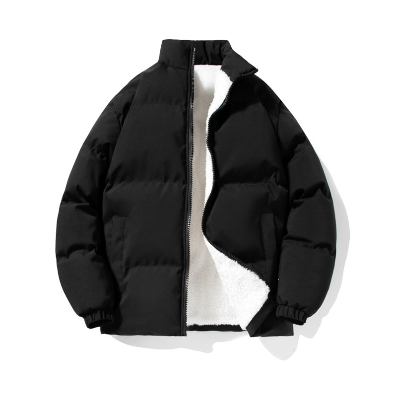 Herren Wattierte Oversize-Steppjacke mit Teddyfutter und hohem Stehkragen Nord Taschen