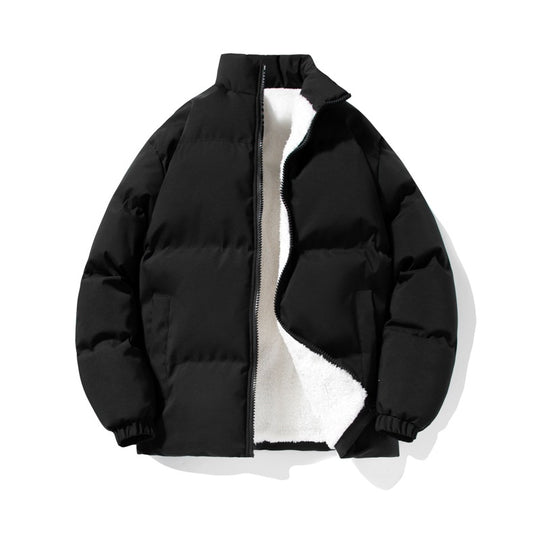 Herren Wattierte Oversize-Steppjacke mit Teddyfutter und hohem Stehkragen Nord Taschen