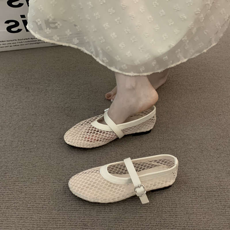 Damen Luftige Mesh-Sandalen mit verstellbarem Riemen und eleganter Schnalle Nord Taschen
