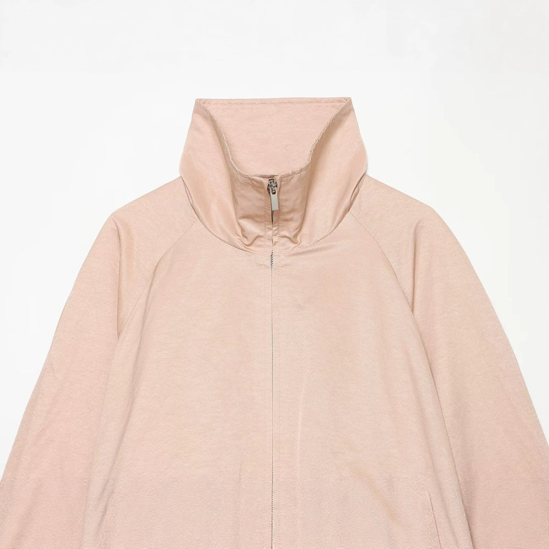 Damen Kurzer Windbreaker‑Blouson mit hohem Stehkragen, Raglanärmeln und Tunnelzugsaum Nord Taschen