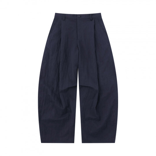 Damen Weite Ballonhose aus Baumwollmischung mit hohem Bund und elastischem Rückengummi Nord Taschen