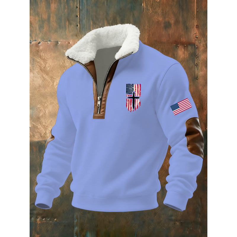 Herren Klassischer Kapuzenpullover mit Fleece-Detail Nord Taschen