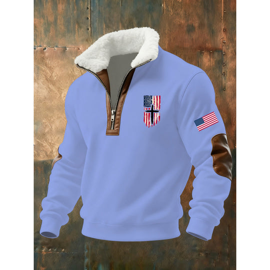 Herren Klassischer Kapuzenpullover mit Fleece-Detail Nord Taschen