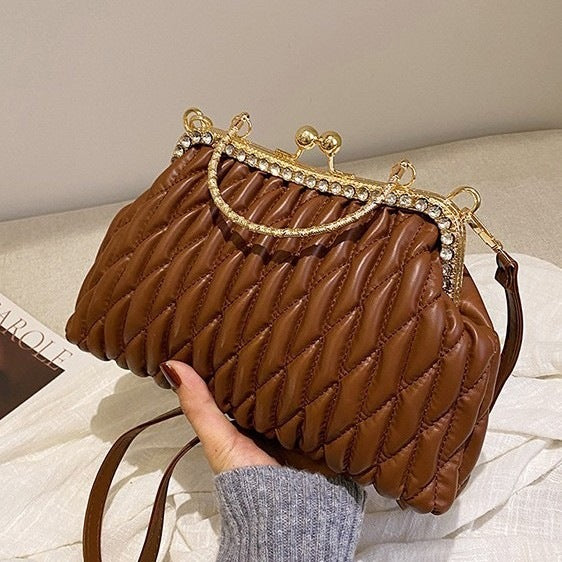 Damen elegante Schultertasche mit geflochtenem Design Nord Taschen