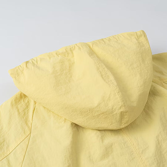 Damen Leichte Kapuzen-Windjacke mit Tunnelzug, Cropped-Schnitt und elastischen Bündchen Nord Taschen