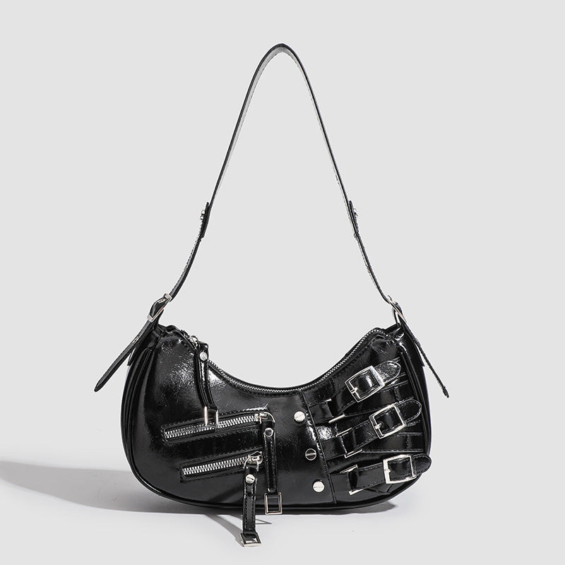 Damen Designer Umhängetasche mit stilvollen Schnallen und praktischen Reißverschlüssen Nord Taschen