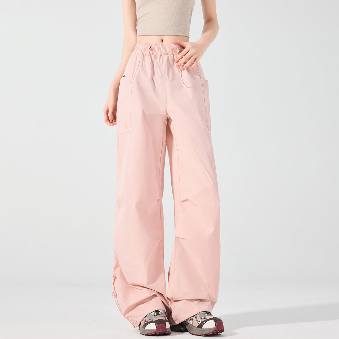 Damen Weite technische Cargo-Hose mit Kordelzugbund, verstellbarem Saum und Multifunktions-Taschen Nord Taschen
