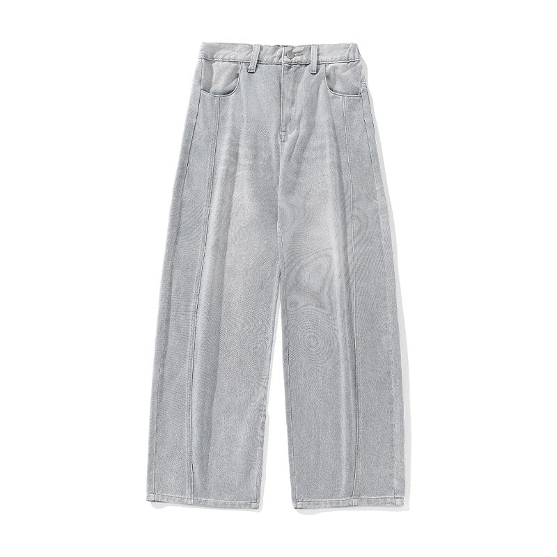 Damen Palazzo-Jeans mit hoher Taille, markanter Mittelnaht und weitem Bein Nord Taschen