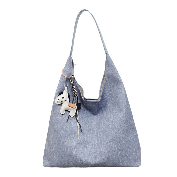 Damen lässige Stofftasche mit verspieltem Anhänger Nord Taschen