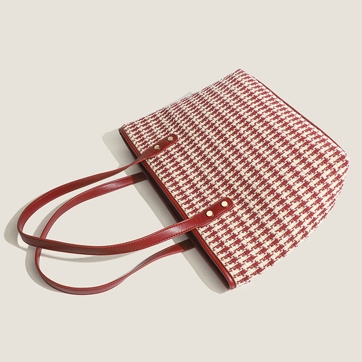 Damen Einkaufstasche mit eleganter Henkeldesign und handgewebtem Muster Nord Taschen