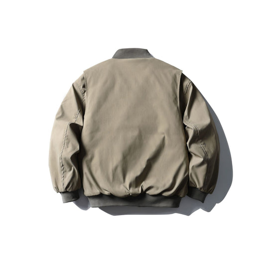 Unisex Kurzboxy wattierte Bomberjacke im Utility‑Look mit Rippenkragen Nord Taschen