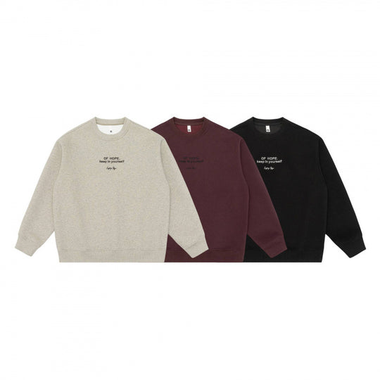 Unisex Oversize-Sweatshirt mit minimalistischer Bruststickerei und geripptem Saum Nord Taschen