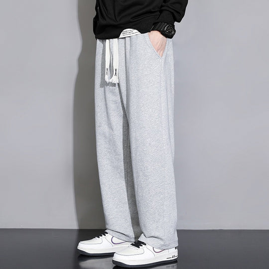 Herren Relaxed-Fit Jogginghose aus French-Terry mit weitem Bein und Tunnelzug Nord Taschen