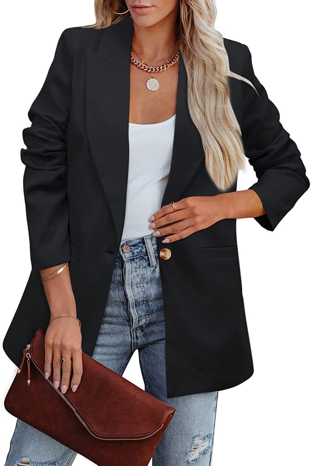 Nord Taschen | Doppelreihiger Blazer mit Gerafften Ärmeln und Taschen
