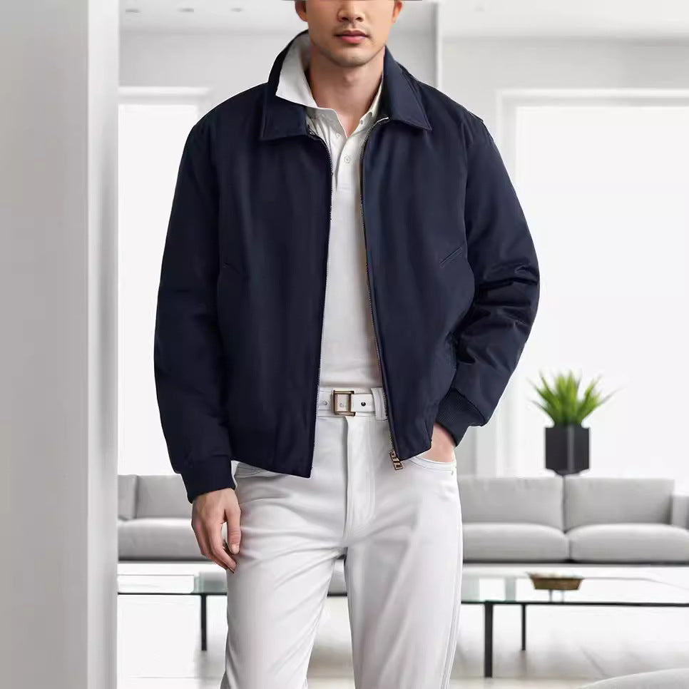 Herren Harrington-Jacke mit Reißverschluss, leicht gefüttert und Rippbündchen Nord Taschen