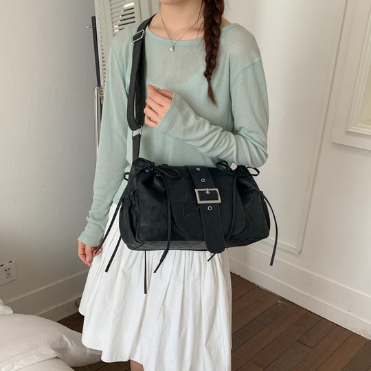 Damen Hobo-Tasche mit geflochtenem Detail und modischem Kordelzug Nord Taschen