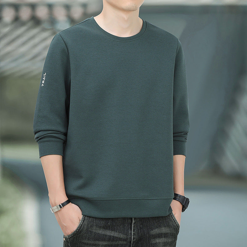 Herren Rundhals-Sweatshirt mit angerauter Innenseite und schmalem Saum Nord Taschen
