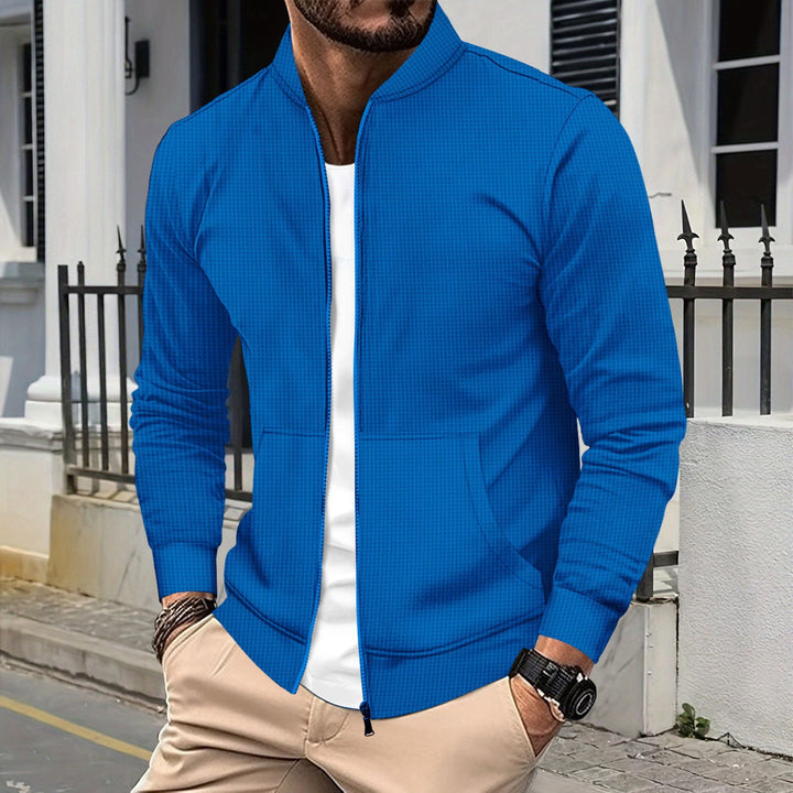 Herren sportliche Freizeitjacke mit Reißverschluss und praktischen Taschen