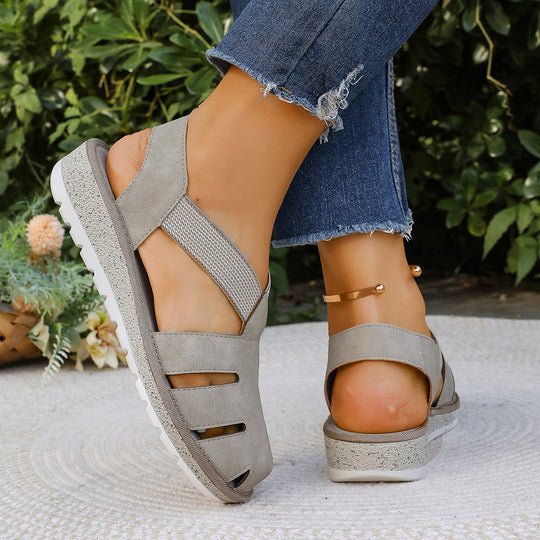 Damen Atmungsaktive Freizeitsandalen mit elastischen Riemen und ergonomischem Fußbett Nord Taschen