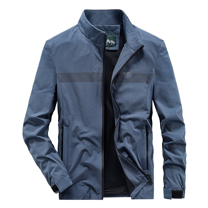 Herren Softshell‑Outdoorjacke mit Stehkragen, wind‑ und wasserabweisender Membran & reflektierendem Bruststreifen Nord Taschen