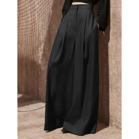 Damen Weite Leinenhose Nord Taschen