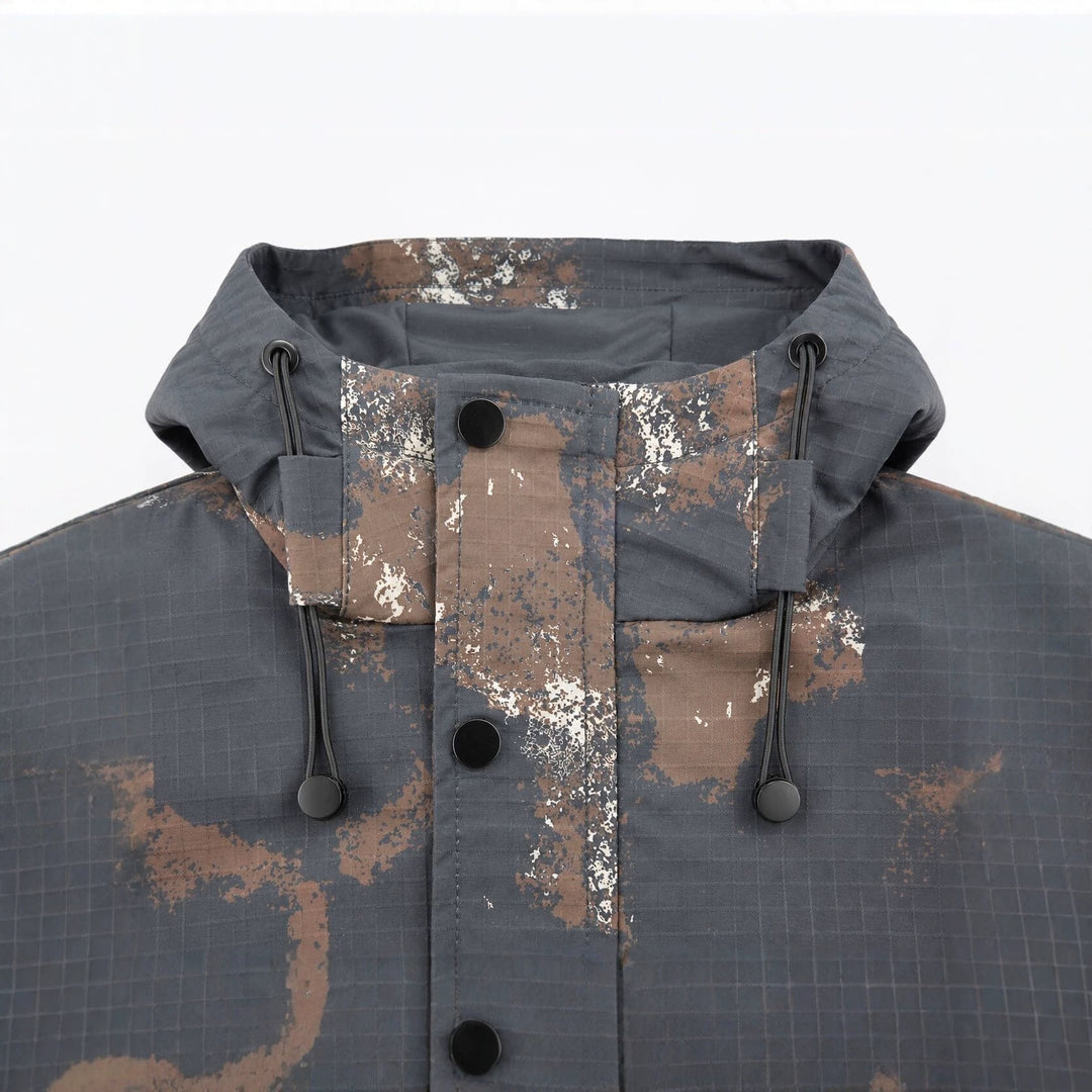 Herren Technischer Camouflage-Parka mit Kapuze und Ripstop-Außenmaterial Nord Taschen