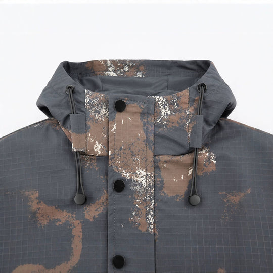 Herren Technischer Camouflage-Parka mit Kapuze und Ripstop-Außenmaterial Nord Taschen