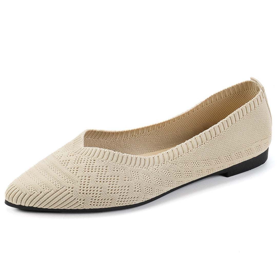 Damen Ballerinas mit kreativem Hahnentrittmuster und flexiblem Fußbett