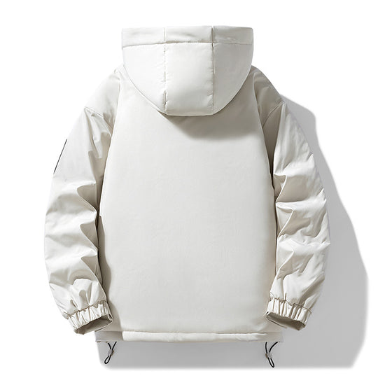 Herren Oversize-Utility-Kapuzenjacke mit verstellbarem Saum, verdecktem Reißverschluss und Multifunktions-Taschen Nord Taschen
