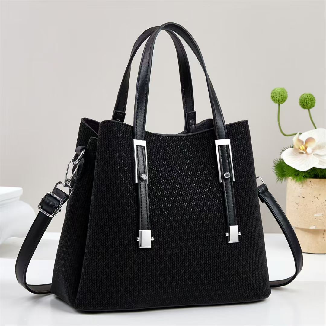 Damen Handtasche mit eleganter Struktur und abnehmbarem Schultergurt Nord Taschen
