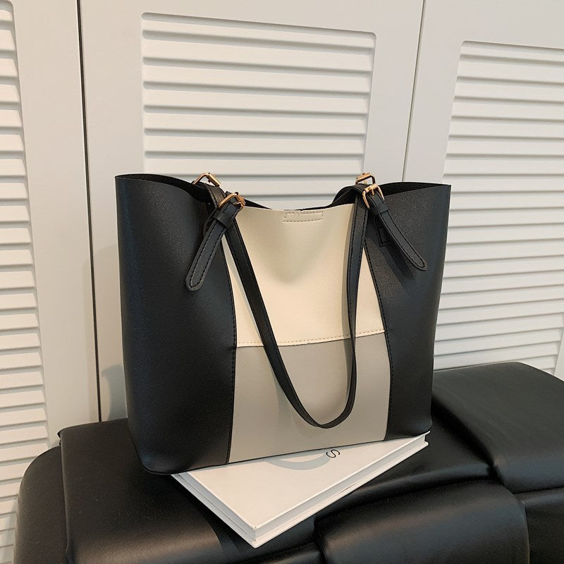 Damen geräumige Tote-Bag mit eleganten Farbblockdetails Nord Taschen