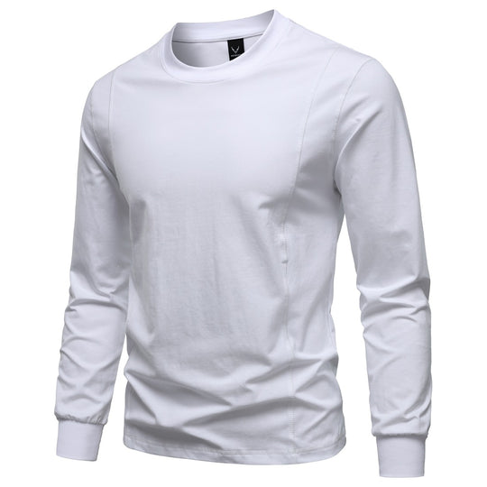 Herren Langarmshirt aus Stretch-Baumwollmix mit Rundhals und Flachnähten Nord Taschen