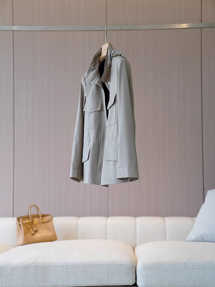 Damen Stylische Übergangsjacke mit praktischen Taschen Nord Taschen