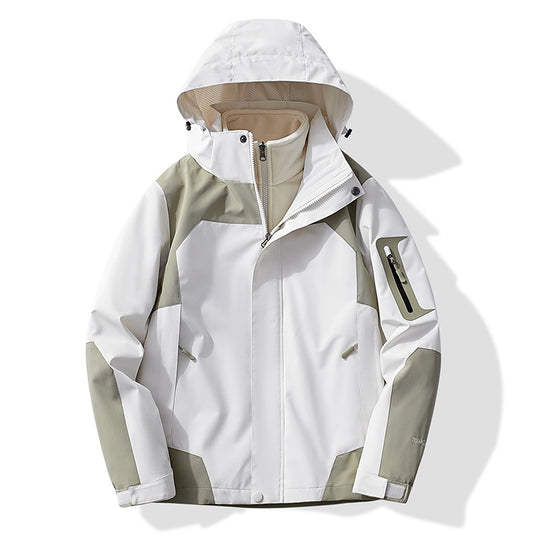 Damen Multifunktionale Trekking-Softshelljacke mit herausnehmbarer Fleece‑Innenlage und Kapuze Nord Taschen