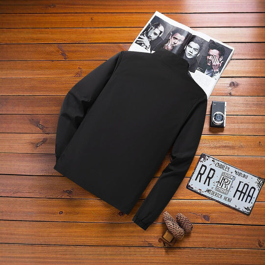 Herren Leichte Windbreaker‑Übergangsjacke mit Stehkragen, elastischen Bündchen und verdecktem Reißverschluss Nord Taschen