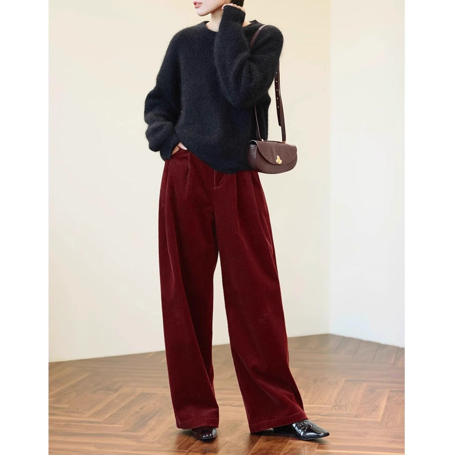 Damen Weit geschnittene Cordhose Nord Taschen