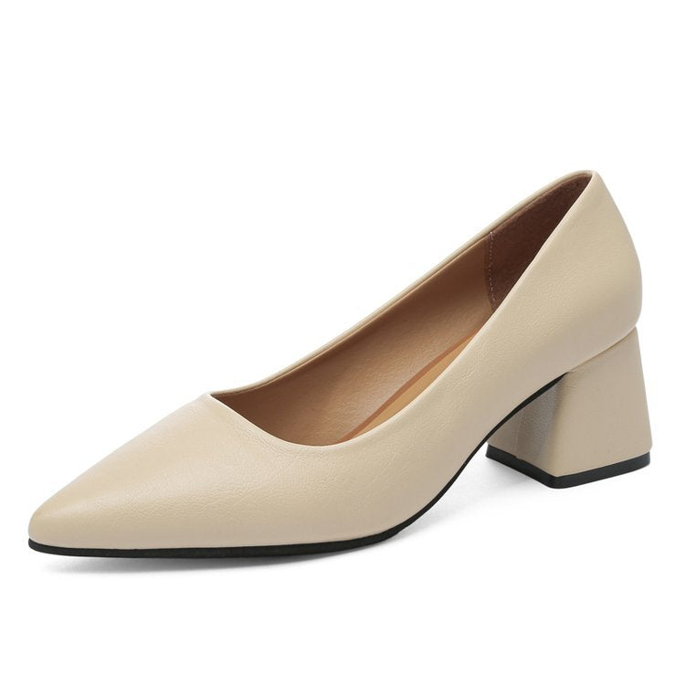 Damen elegante Pumps mit blockiertem Absatz