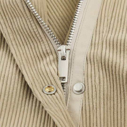 Damen Kurzjacke aus Cord mit taillierendem Gürtel und Druckknopfleiste Nord Taschen