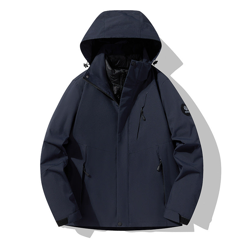 Herren Dreifach kombinierbare Funktionsjacke mit abnehmbarer Steppweste Nord Taschen